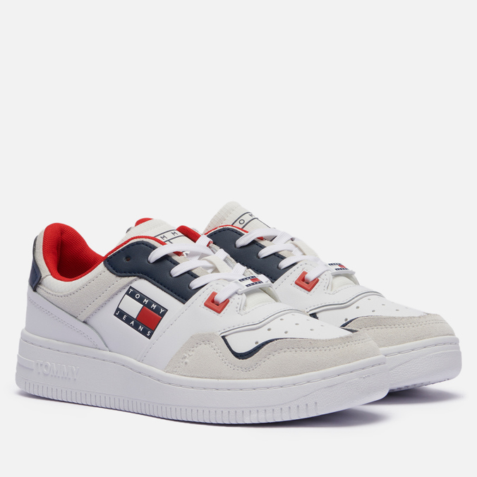 фото Кроссовки женские tommy jeans decon cupsole basket белые 37 eu