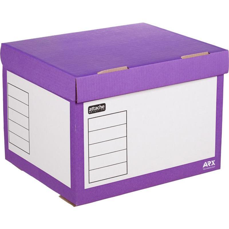 

Короб архивный Attache 410x350x300мм, 350мм, гофрокартон фиолетовый, 10шт.