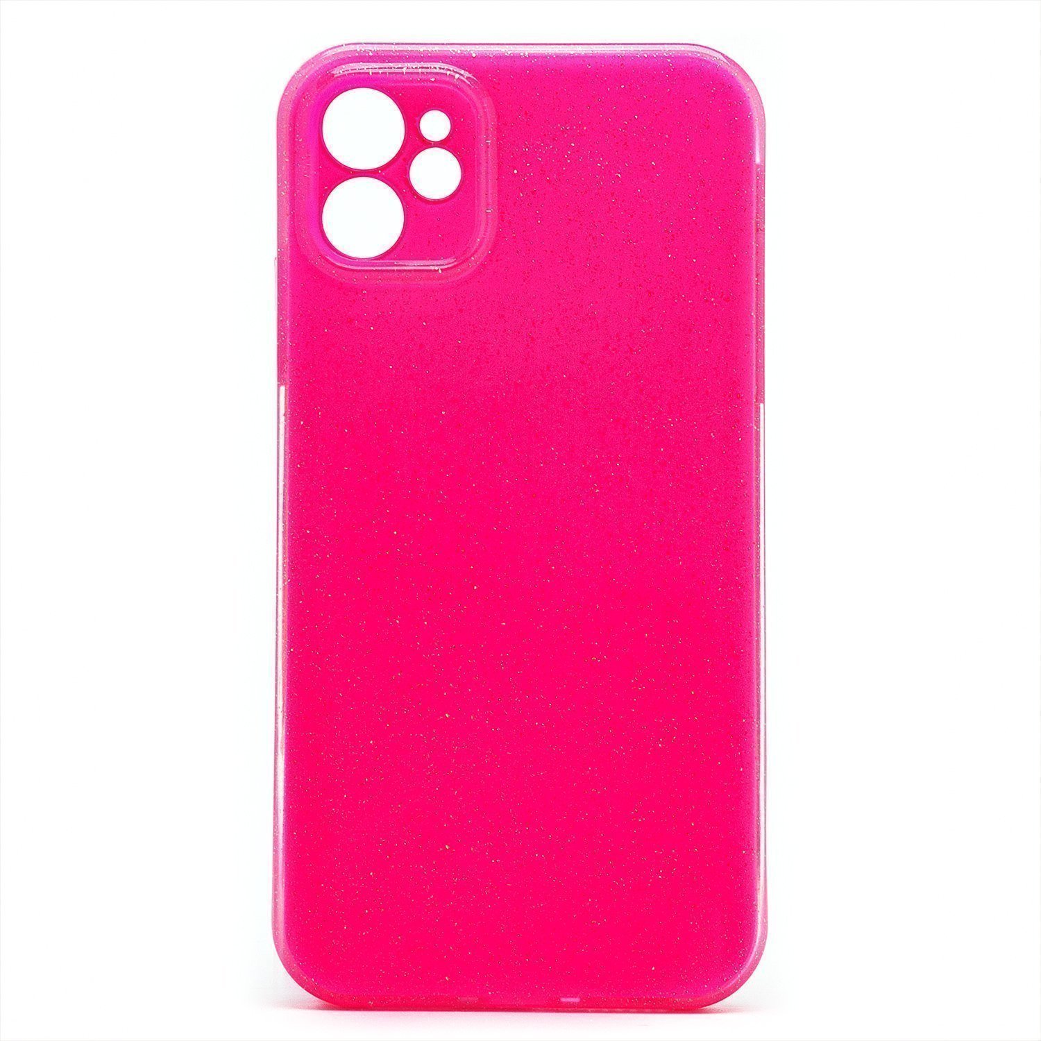 

Чехол iPhone 11 силиконовый с блестками №3 <розовый>