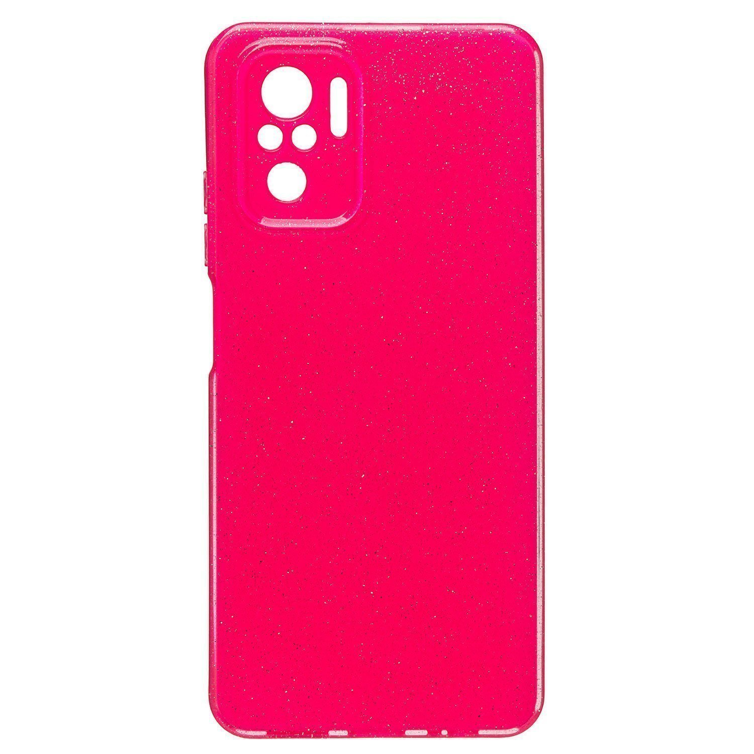 

Чехол Xiaomi Redmi Note 10 (M2101K7AG), 10S (M2101K7BL) с блестками розовый