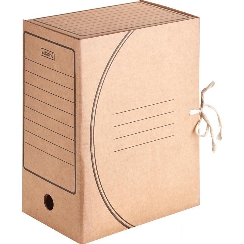 

Короб архивный Attache (240x150x320мм, до 1450 листов, на завязках) 5шт, 10 уп