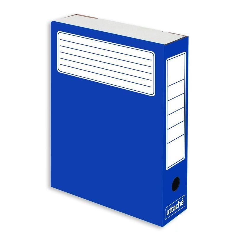 

Короб архивный Attache (252x80x326мм, 75мм, до 700л., гофрокартон) синий, 5шт., 10 уп.
