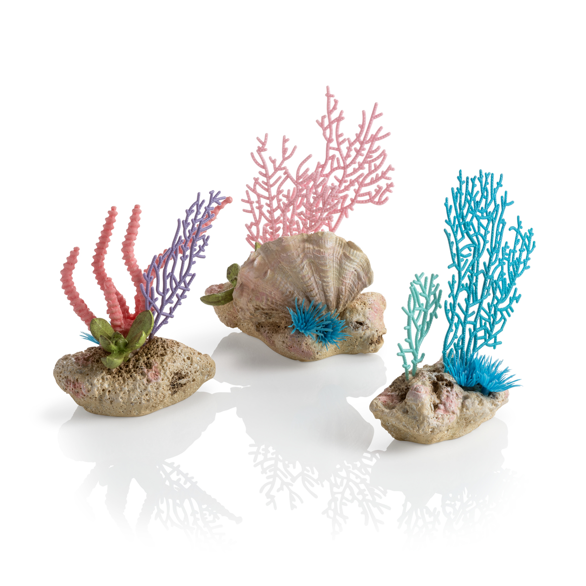 Набор декора biOrb Коралловый веер и ракушки, Coral fans & shells set, в наборе 3шт.