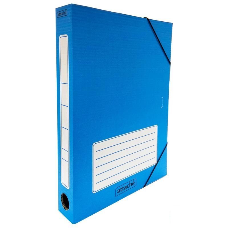 

Короб архивный Attache 232x46x316мм, 45мм, до 450л, на резинках синий, 50шт.