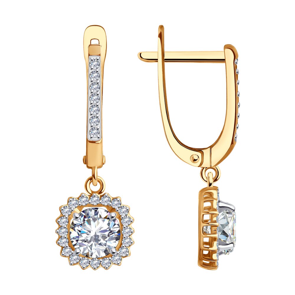 

Серьги из красного золота SOKOLOV 029955, фианит, 029955