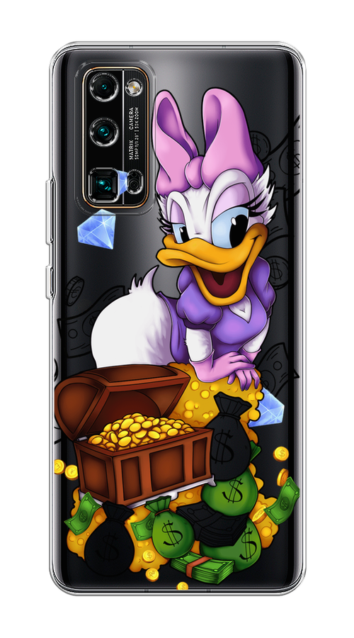 

Чехол на Honor 30 Pro Plus "Rich Daisy Duck", Коричневый;белый;фиолетовый, 612250-6