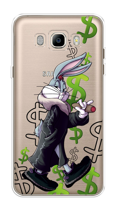 

Чехол на Samsung Galaxy J7 2016 "Rich Bugs Bunny", Зеленый;черный;голубой, 23050-6