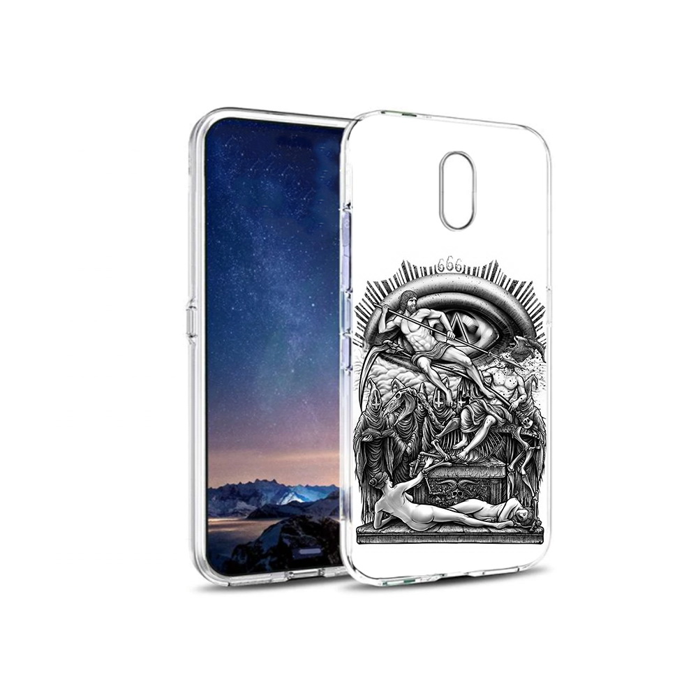 

Чехол MyPads Tocco для BQ 5016G оракул черно белый, Прозрачный, Tocco