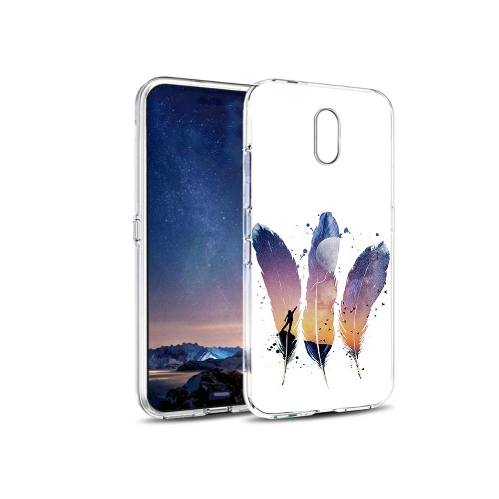 

Чехол MyPads Tocco для BQ 5016G небесные перья, Прозрачный, Tocco