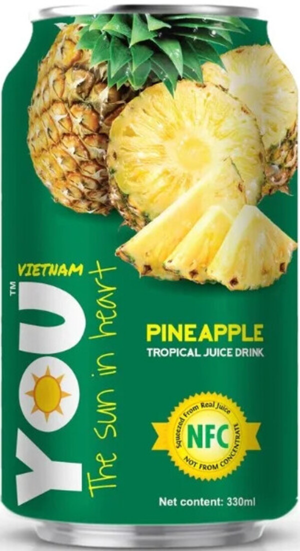 Сок You Vietnam Ананас, Напиток Сокосодержащий 30% 330 Мл