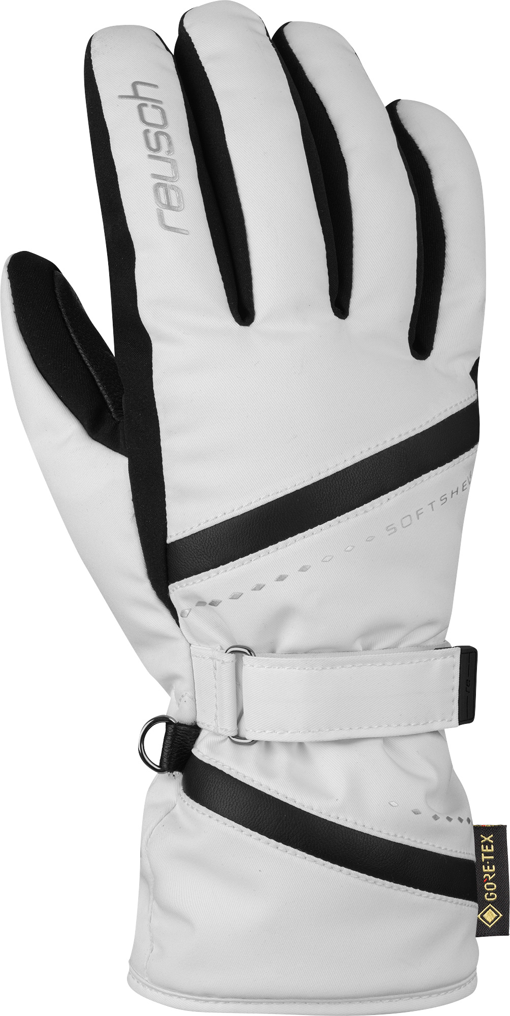 фото Перчатки горнолыжные reusch alexa gtx white/black (inch (дюйм):8,5)