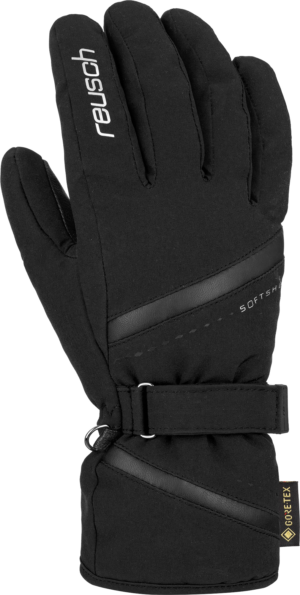 фото Перчатки горнолыжные reusch alexa gtx black/silver (inch (дюйм):7,5)