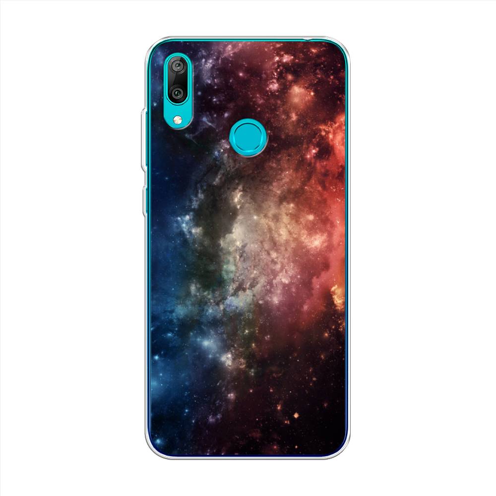 

Чехол Awog на Huawei Y7 2019 "Космос", Синий;бежевый;красный, 68450-4