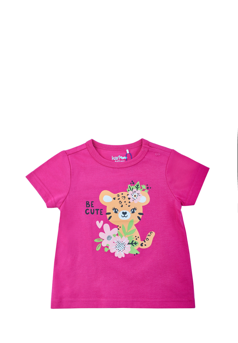 

Футболка для маленькой девочки SS23B09900703 Kari baby 209674 цв.розовый р.12-18m, 209674
