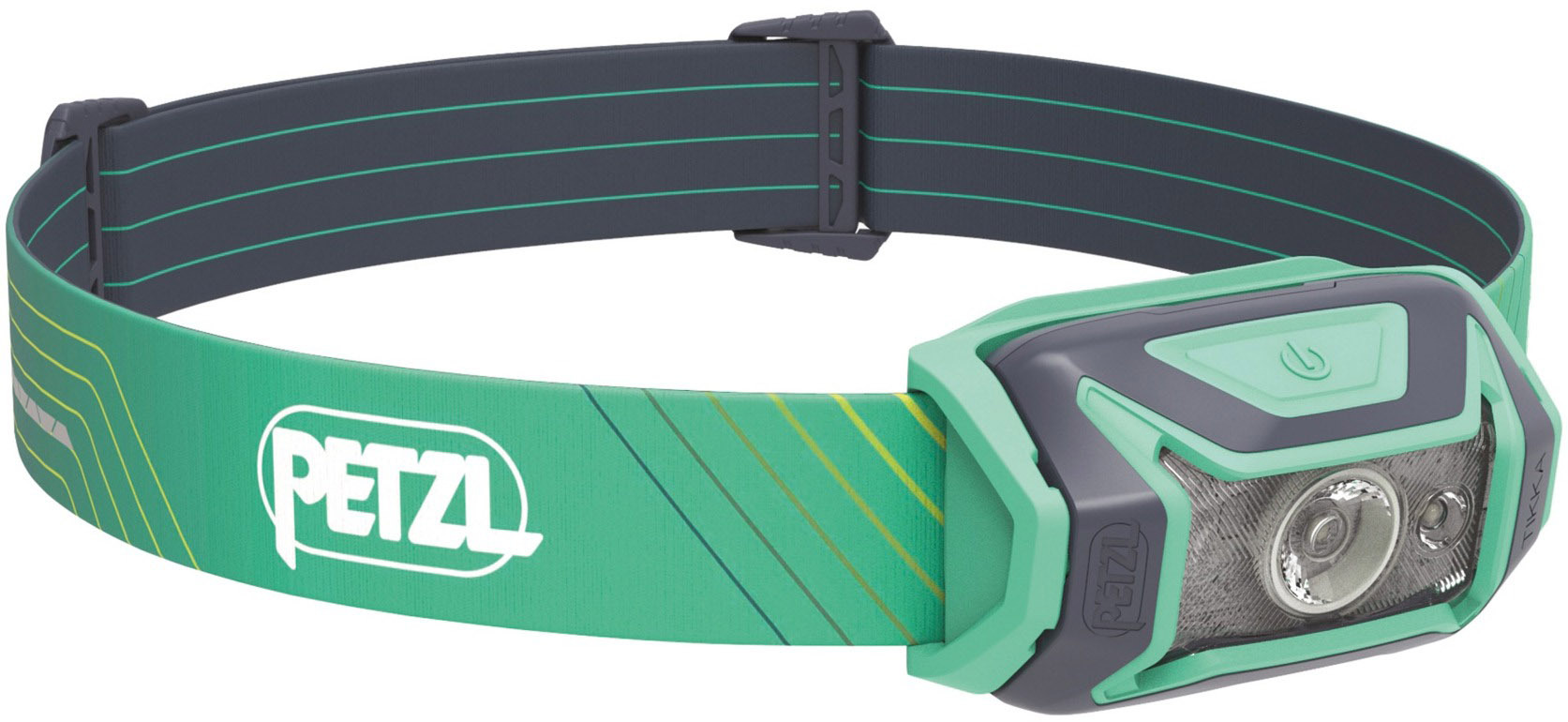 Зеленый налобный фонарь Petzl Tikka Core.