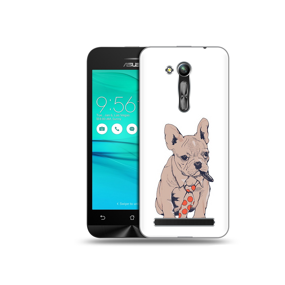 

Чехол MyPads Tocco для Asus ZenFone Go (ZB452KG) бульдог с сигарой, Прозрачный, Tocco