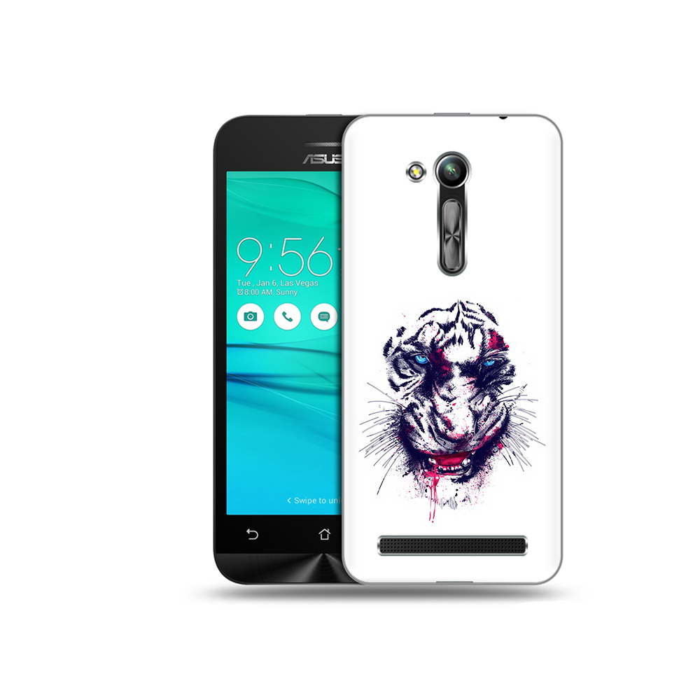 

Чехол MyPads Tocco для Asus ZenFone Go (ZB452KG) безумный тигр, Прозрачный, Tocco
