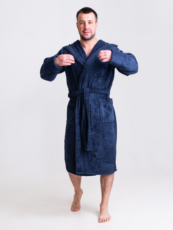 

Халат мужской Bio-Textiles HMM синий 60-62 RU, HMM