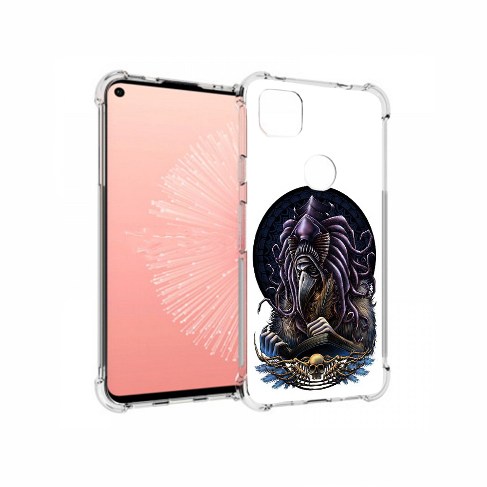 

Чехол MyPads Tocco для Google Pixel 4A умный ворон, Прозрачный, Tocco