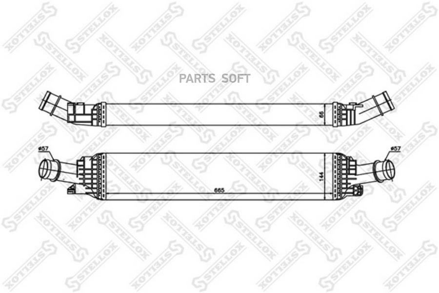 

10-40184-Sx интеркулер Audi Q5 2.0Tfsi/2.0Tdi 08> Stellox 1040184SX