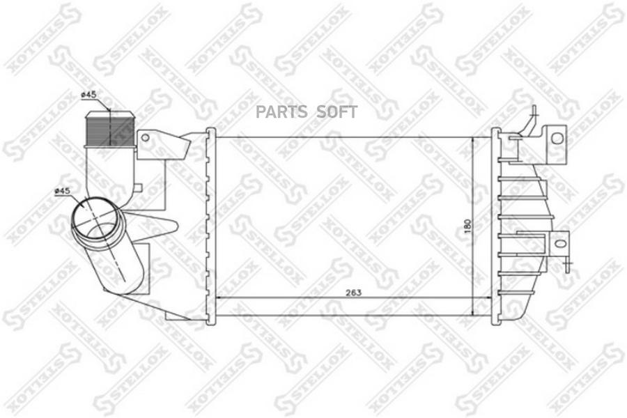 

10-40234-Sx интеркулер Opel Astra H 1.3-1.9Cdti 04> Stellox 1040234SX