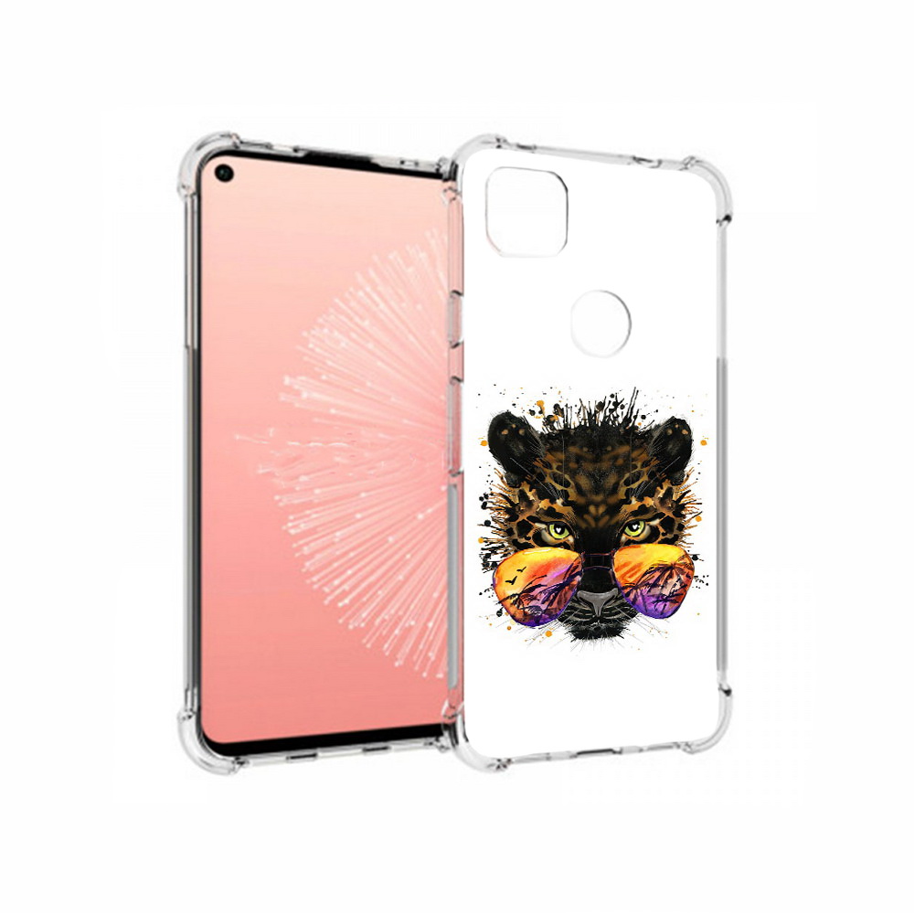 

Чехол MyPads Tocco для Google Pixel 4A тропический леопард, Прозрачный, Tocco