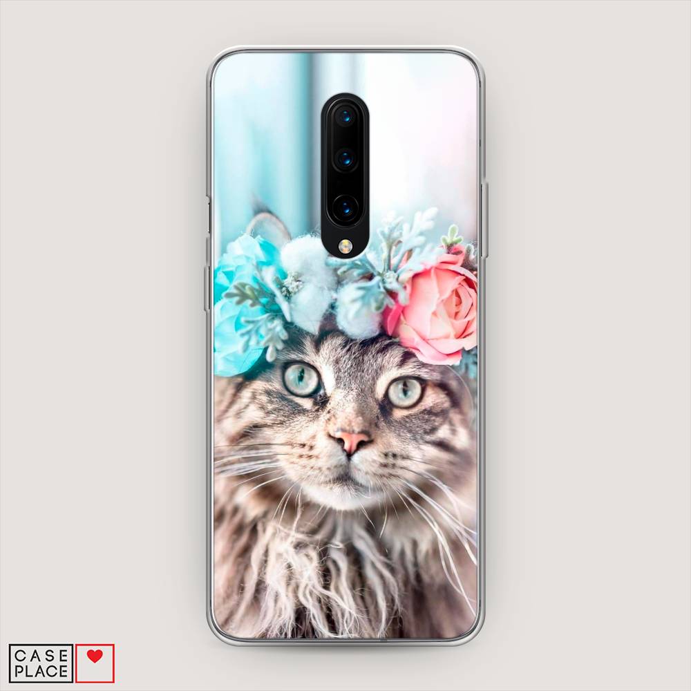 

Чехол Awog на OnePlus 8 / ВанПлас 8 "Кот в венке", Серый;голубой;розовый, 151250-2
