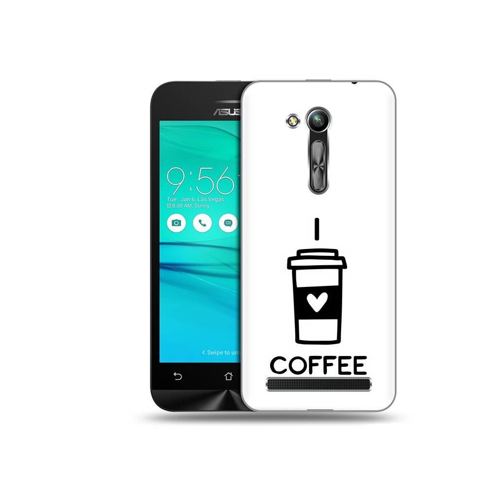 

Чехол MyPads Tocco для Asus ZenFone Go (ZB452KG) Я люблю кофе, Прозрачный, Tocco