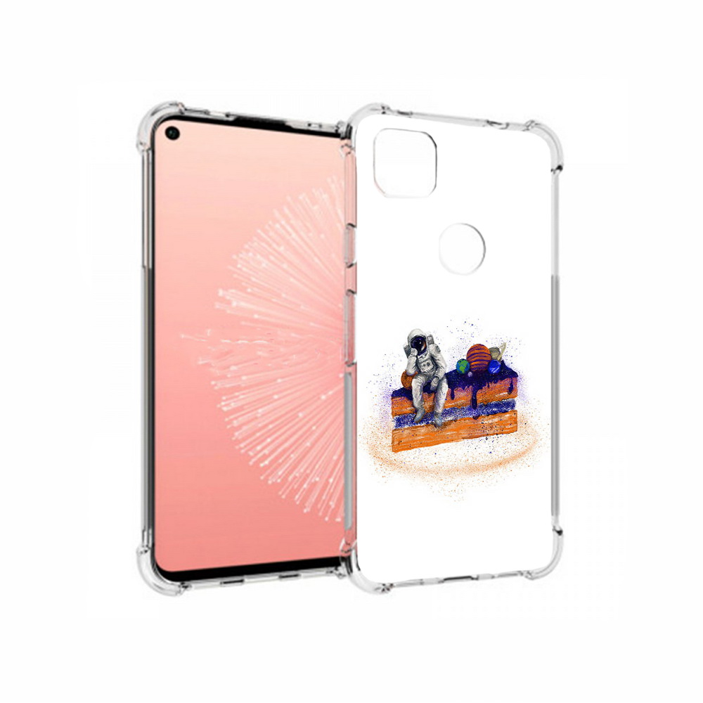 

Чехол MyPads Tocco для Google Pixel 4A торт с планетами, Прозрачный, Tocco