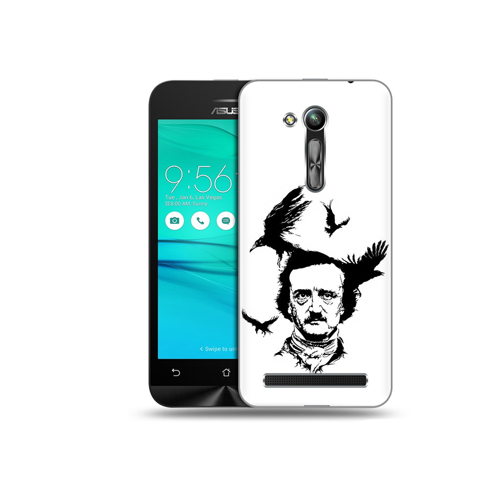 

Чехол MyPads Tocco для Asus ZenFone Go (ZB452KG) Эдгар Аллан черно белый, Прозрачный, Tocco