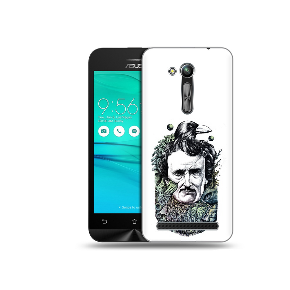 

Чехол MyPads Tocco для Asus ZenFone Go (ZB452KG) Эдгар Аллан с вороном, Прозрачный, Tocco