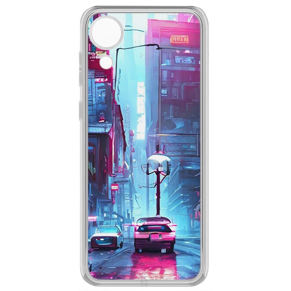 

Чехол-накладка Krutoff Clear Case Киберпанк Улица для Samsung Galaxy A03 Core (A032), Прозрачный