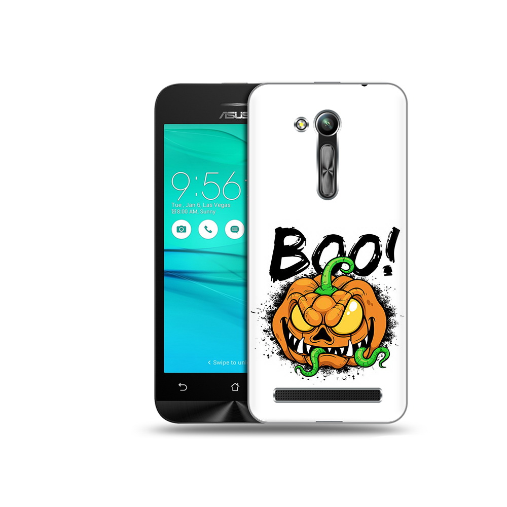 

Чехол MyPads Tocco для Asus ZenFone Go (ZB452KG) Хэллоуин бу, Прозрачный, Tocco