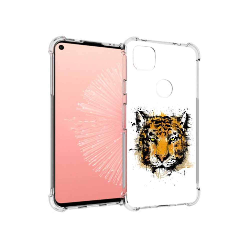 

Чехол MyPads Tocco для Google Pixel 4A тигруля, Прозрачный, Tocco