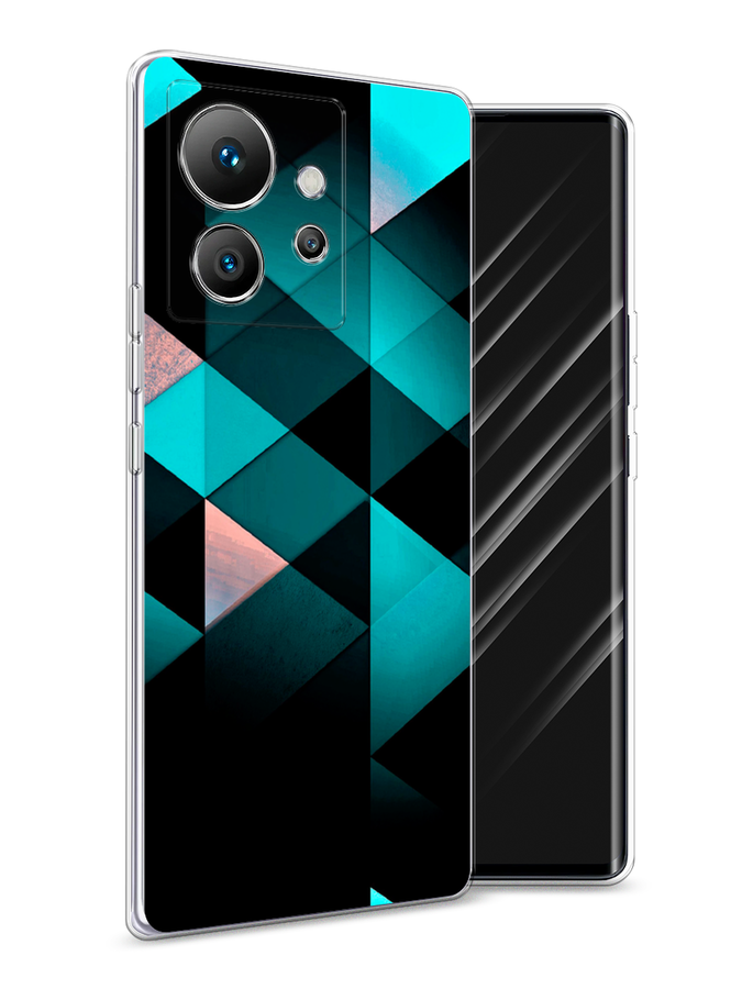 

Чехол Awog на Infinix Zero Ultra 5G "Геометрия 16", Голубой;черный, 3102850-3