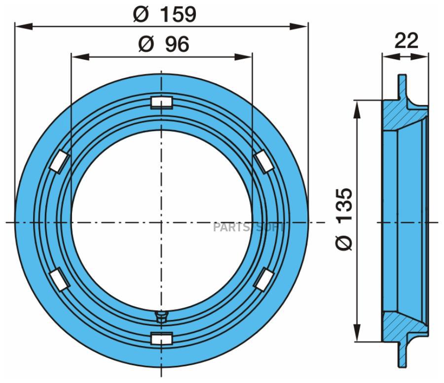 Кольцо ступицы металл! стопорная шайба 97/135/159x22 \BPW ECO 10t