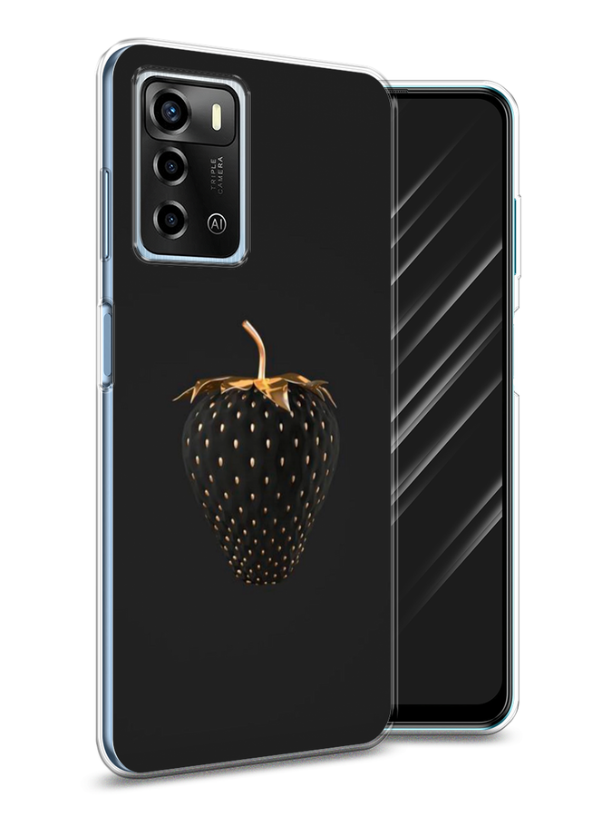 

Чехол Awog на ZTE Blade V40 Vita / ЗТЕ Блэйд V40 Vita "Черно-золотая клубника", Разноцветный, 135650-10