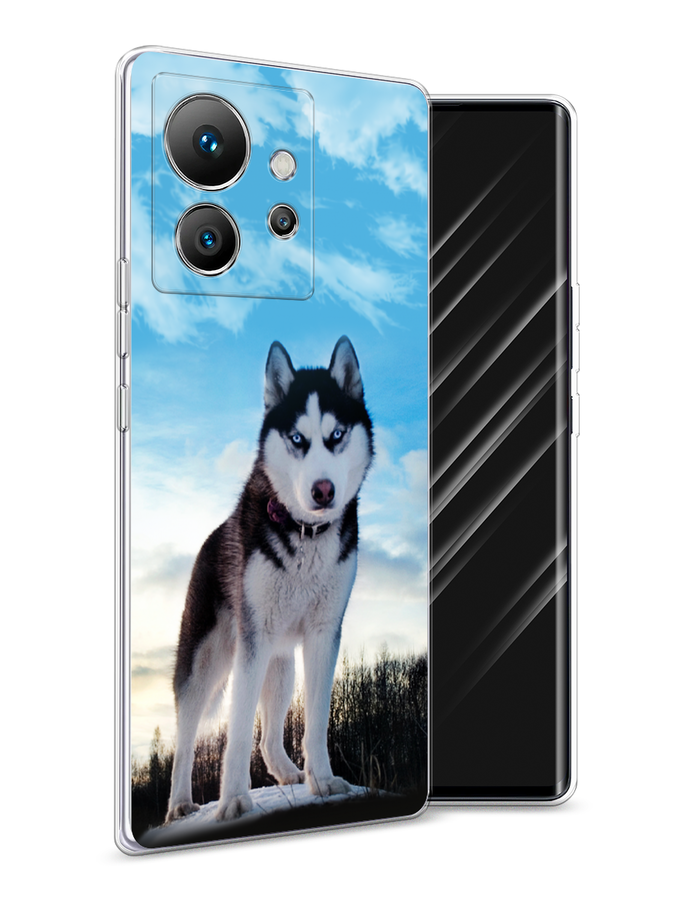 

Чехол Awog на Infinix Zero Ultra 5G "Хаски 3", Белый;черный;голубой, 3102850-2