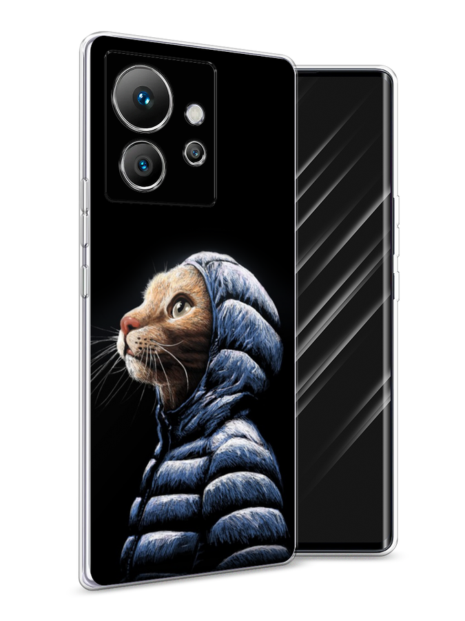 

Чехол Awog на Infinix Zero Ultra 5G "Кот в капюшоне", Черный;бежевый;синий, 3102850-2