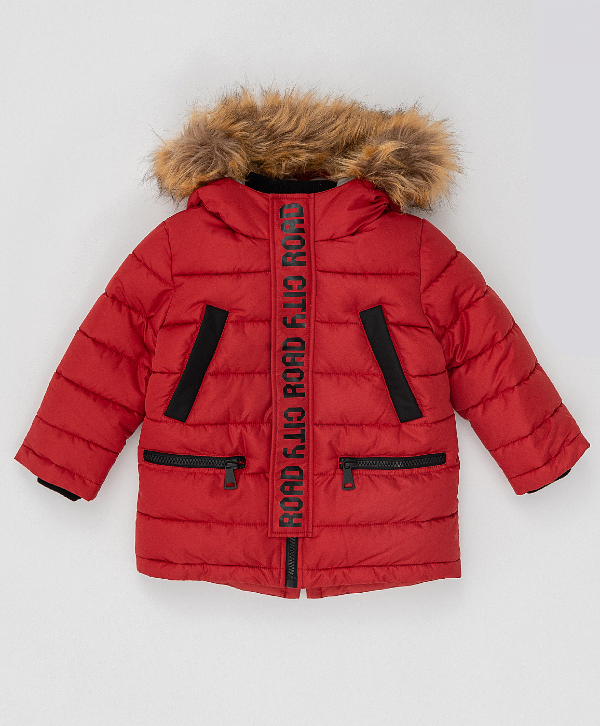 Красное зимнее пальто Button Blue 220BBBMC45013500, размер 104