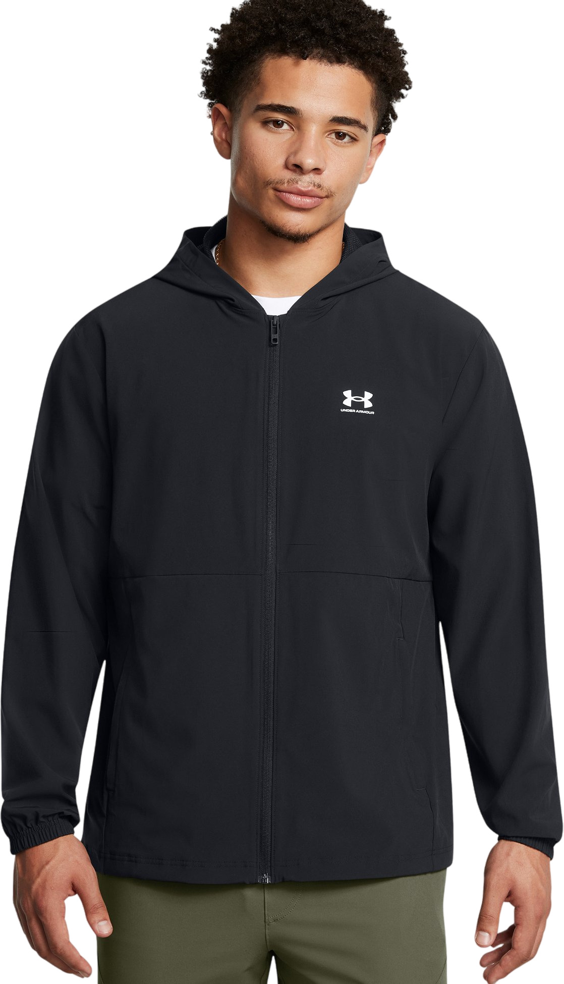 

Ветровка мужская UNDER ARMOUR Vibe Woven Windbreaker черная MD, Черный, Vibe Woven Windbreaker