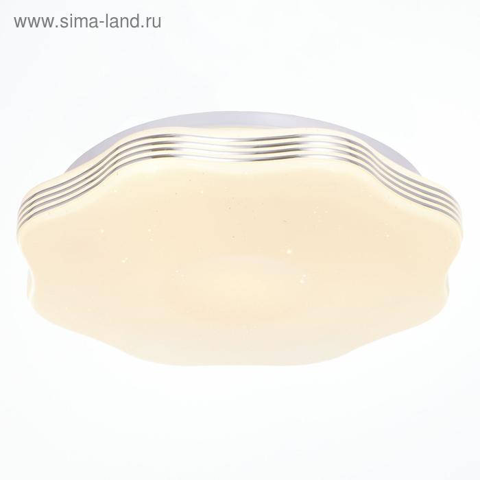 фото Люстра с пду cl-156 led 54вт 2700-6500к диммир., с ночником, белый, d=34см, h=7см уютель