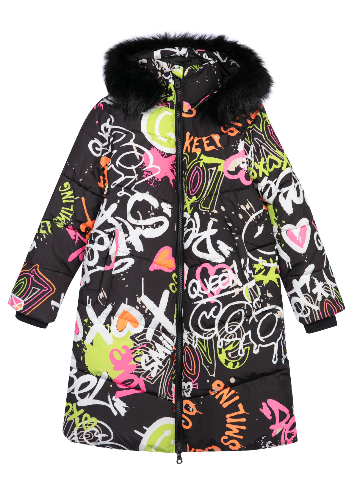 Пальто текстильное с полиуретановым покрытием для девочек PlayToday, цветной, 170