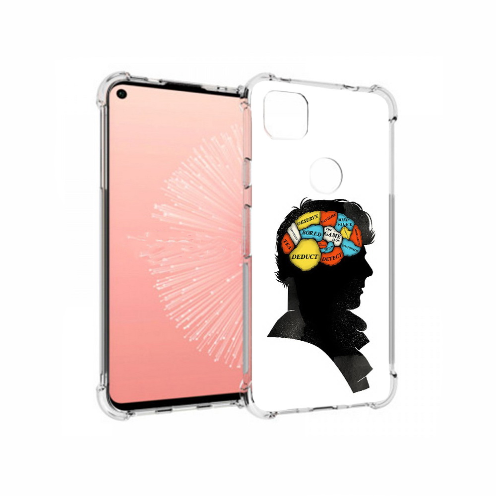 

Чехол MyPads Tocco для Google Pixel 4A темный рисунок, Прозрачный, Tocco