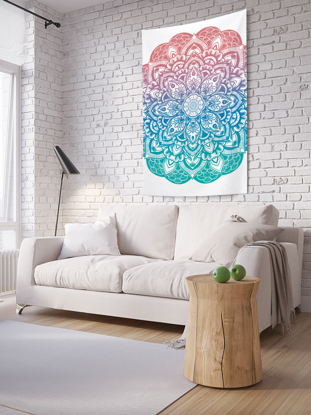 

Вертикальное фотопанно на стену JoyArty Градиентный орнамент в мандале 100x150 см, Градиентный орнамент в мандале