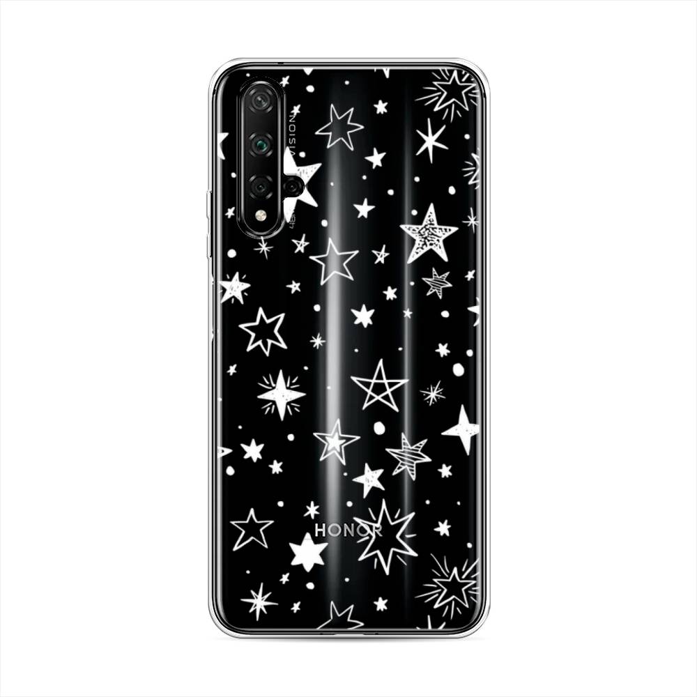 фото Чехол awog "звездочки графика белая" для honor 20