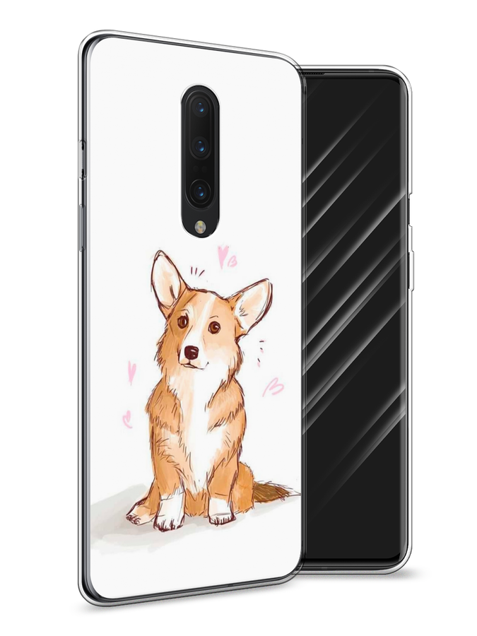 

Чехол Awog на OnePlus 8 / ВанПлас 8 "Корги любовь", Бежевый;белый, 151250-1