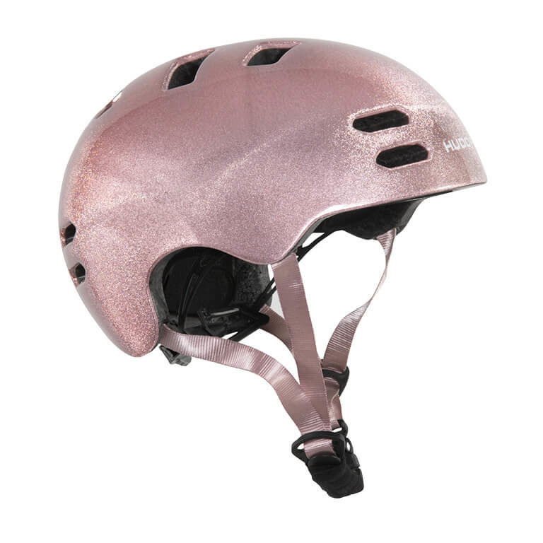 Шлем защитный HUDORA Reflect, розовый (светоотражающий) (размер L (58-61 см) 84174)