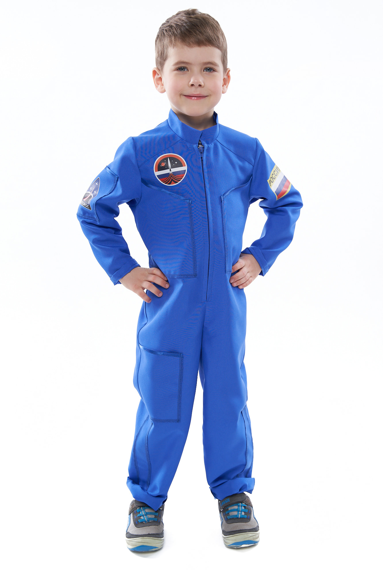 Костюм космонавт в синем комбинезоне детский