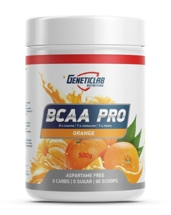 Аминокислоты Geneticlab BCAA Pro апельсин, 500 г